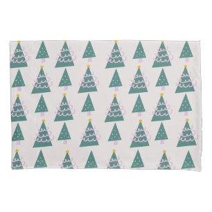 Housse D'oreillers Jolies arbres Doodles rose vert