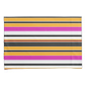 Housse D'oreillers Jolies rayures noires orange (devant-Droit)