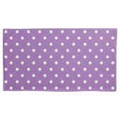 Housse D'oreillers Jolis points noirs et blancs sur fond violet (devant)