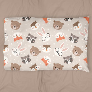 Housse D'oreillers Jote Motif d'animaux de bois