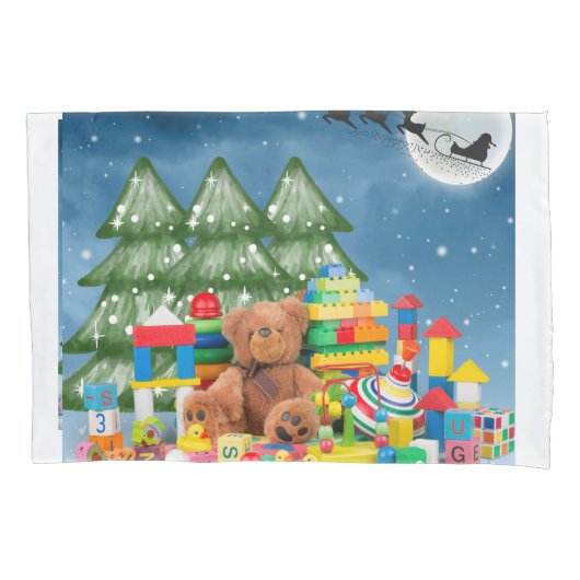 Housse D'oreillers Jouets de Noël (devant)