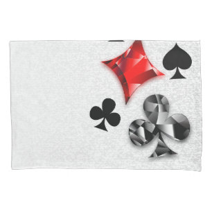 Housse D'oreillers Joueur de poker Joueur de cartes de jouer costumes