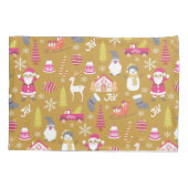 Housse D'oreillers Joy Christmas Gold (Dos)
