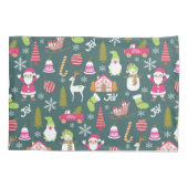 Housse D'oreillers Joy Christmas Green (Dos)