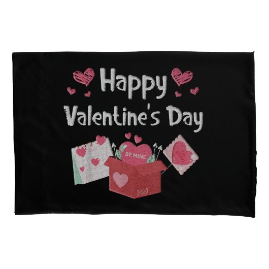 Housse D'oreillers Joyeuse Saint-Valentin Sois Mienne Cœurs Mignons (devant)