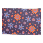 Housse D'oreillers Joyeuses Fleurs Rétro mignonnes les années 70 Hipp (Dos)