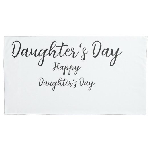 Housse D'oreillers Joyeux jour de filles si.ple minimum ajouter le no (devant)