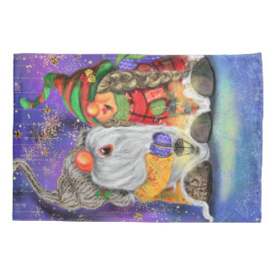 Housse D'oreillers Joyeux Noël Gnomes Coussin Coque