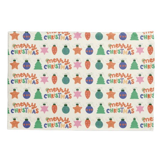 Housse D'oreillers Joyeux Pillowcase de Noël personnalisé (Dos)