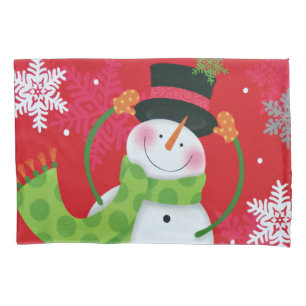 Housse D'oreillers Joyeux Snowman