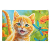 Housse D'oreillers Joyous Kitten (Dos-gauche)