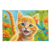 Housse D'oreillers Joyous Kitten (Dos-Droit)