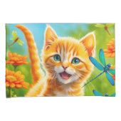 Housse D'oreillers Joyous Kitten (devant-Droit)