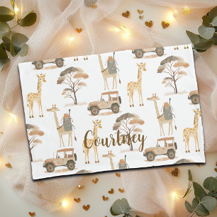 Housse D'oreillers Jungle Safari avec Giraffes Nursery Motif
