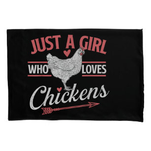 Housse D'oreillers Juste Une Fille Qui Aime Les Poulets - Pou Louveur