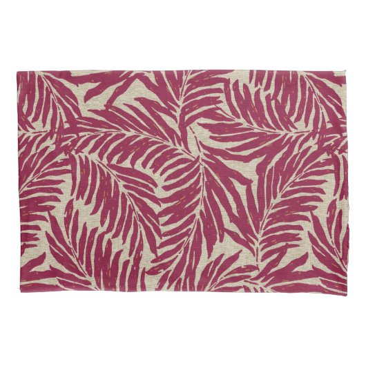 Housse D'oreillers Kahanu Palms Hawaiian Linen Texture (devant)