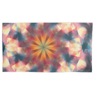 Housse D'oreillers Kaleidoscopique Prismatique Mandala