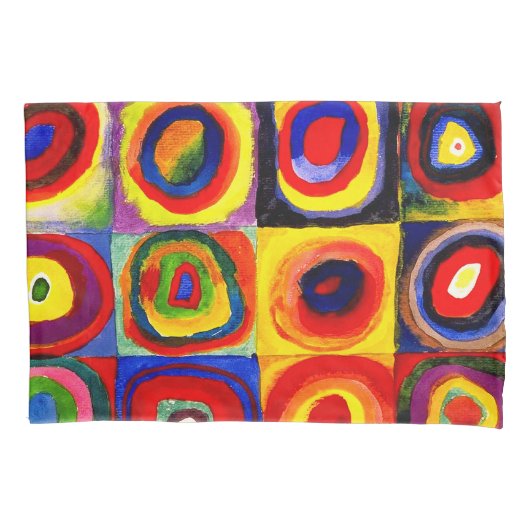 Housse D'oreillers Kandinsky Farbstudie Quadrates Cercles Art (devant)