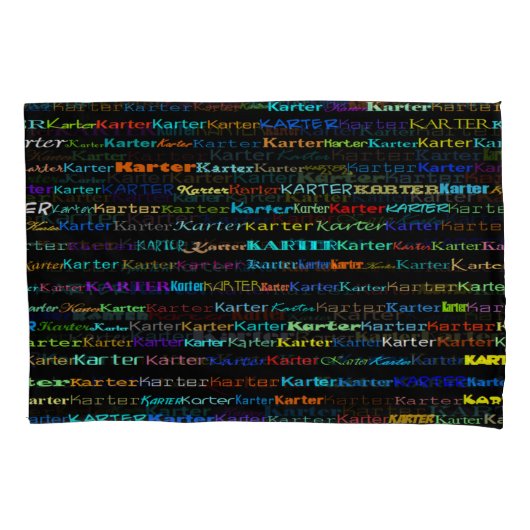 Housse D'oreillers Karter Text Design I Pillowcase (devant)