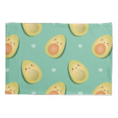 Housse D'oreillers Kawaii Avocados évitons le Motif (Dos)