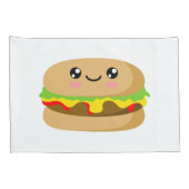 Housse D'oreillers Kawaii Burger (Dos-Droit)