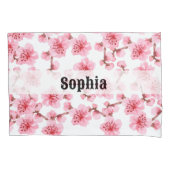 Housse D'oreillers kawaii pink cherry blossoms (devant)