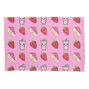 HOUSSE D'OREILLERS KAWAII STRAWBERRY ET CHEESECAKE