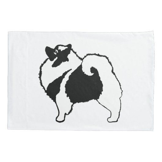 Housse D'oreillers Keeshond Graphics - Cute Original Chig Art (Dos)