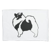 Housse D'oreillers Keeshond Graphics - Cute Original Chig Art (devant)