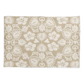 Housse D'oreillers Keoni Hawaiian Monstera Leaf Damask Taupe (Dos)