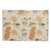 Housse D'oreillers Kid's Personalized Safari Map ID1269 (Dos)