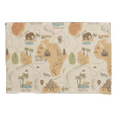 Housse D'oreillers Kid's Personalized Safari Map ID1269 (devant)
