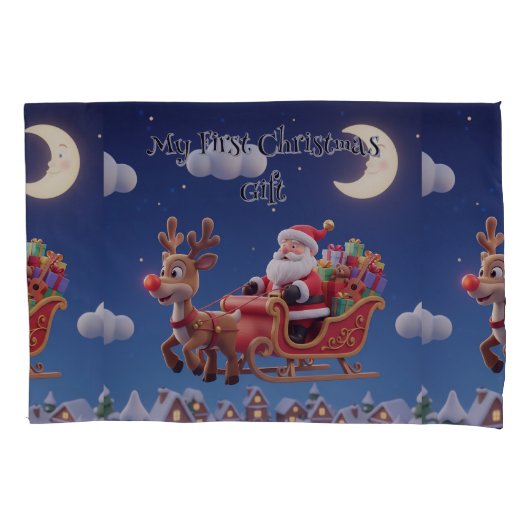 Housse D'oreillers Kids' Santa Rudolph Standard Pillowcase (devant)