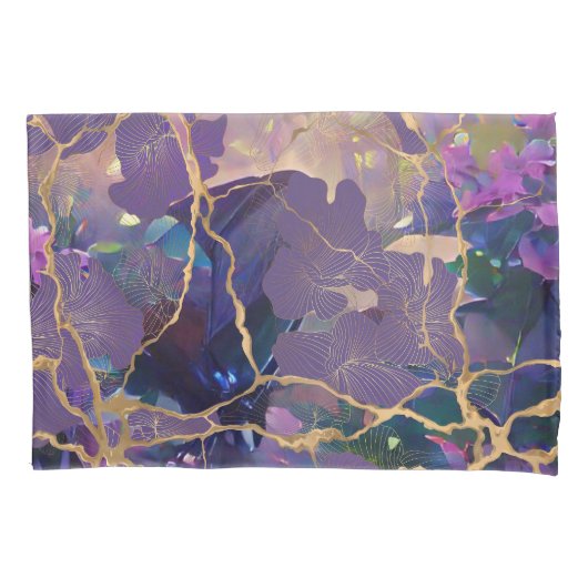 Housse D'oreillers Kintsugi japonais. (devant)