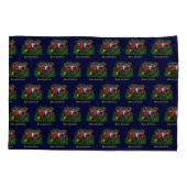 Housse D'oreillers Kitty et chiot, Happy XMas (Dos-gauche)