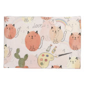 Housse D'oreillers Kitty Kitten Chats : Motif animal mignon (Dos)