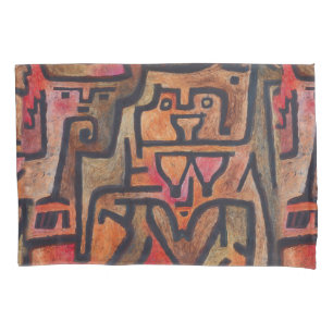 Housse D'oreillers Klee Abstrait Rouge Abstrait Expressionniste Natur