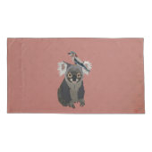 HOUSSE D'OREILLERS KOALA & LILLAC OISEAU (Dos)