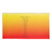 Housse D'oreillers La beauté est partout rouge à jaune fondu (Dos-gauche)