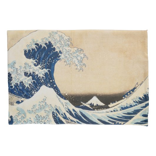 Housse D'oreillers La Grande Vague au large de Kanagawa par Hokusai (devant)