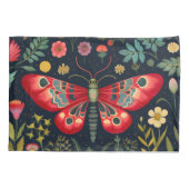 Housse D'oreillers La Mousse Rouge Dans Le Jardin De Nuit (Dos)