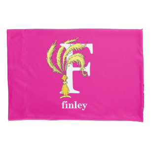 Housse D'oreillers L'ABC de Dr Seuss : Lettre F - Blanc   Ajoutez vot