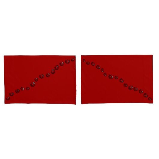 Housse D'oreillers Ladybug Coussin Coques mignon Ladybug lit (devant-Set)