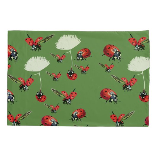 Housse D'oreillers Ladybugs Spring Pillowcase (Dos)