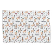 Housse D'oreillers Lamas dans le motif de ski de casquettes et (Dos-Droit)