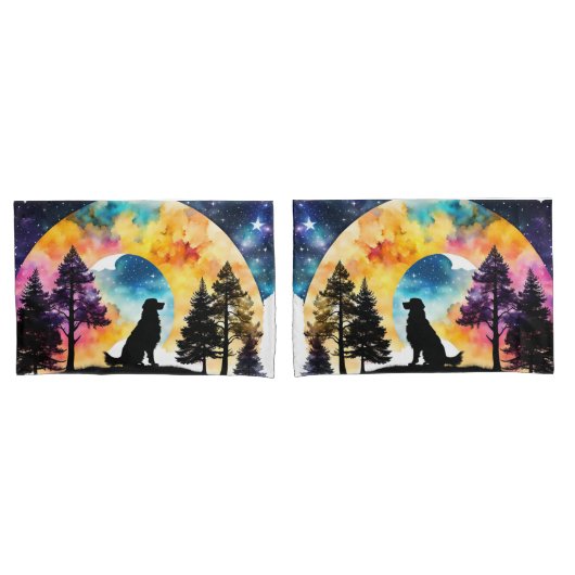 Housse D'oreillers L'amour est un chien qui t'attend (devant-Set)