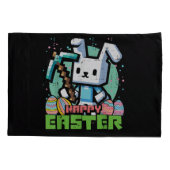 Housse D'oreillers Lapin de Pâques Pixel Game Joyeux  (Dos)