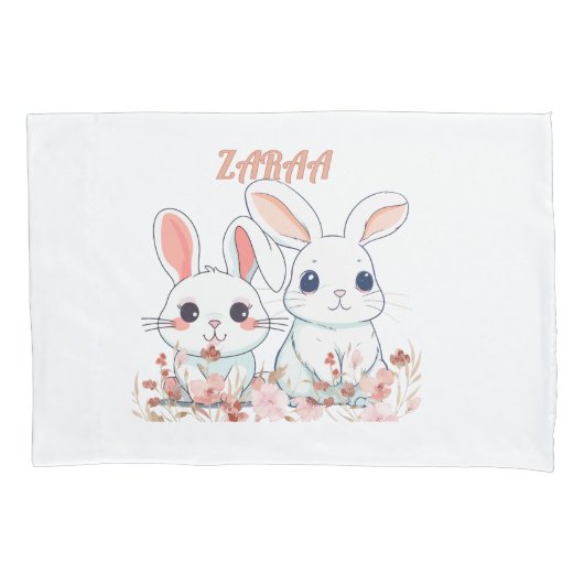 Housse D'oreillers Lapin mignon (devant)