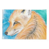 Housse D'oreillers L'aquarelle rouge de Fox (Dos)