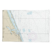 Housse D'oreillers Latitude Longitude Fort Pierce FL Carte Nautique ⚓ (Dos)